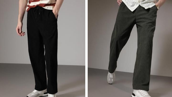 Men's Corduroy Fabric Stylish Pants(Combo of 2)
