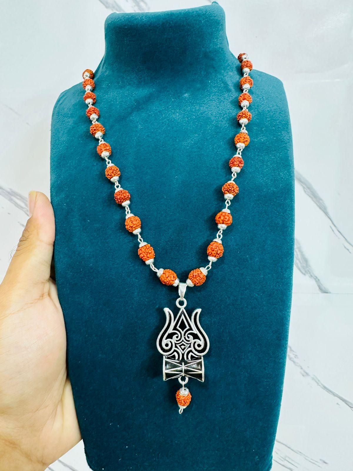 Trishul Damru Rudraksha Mala