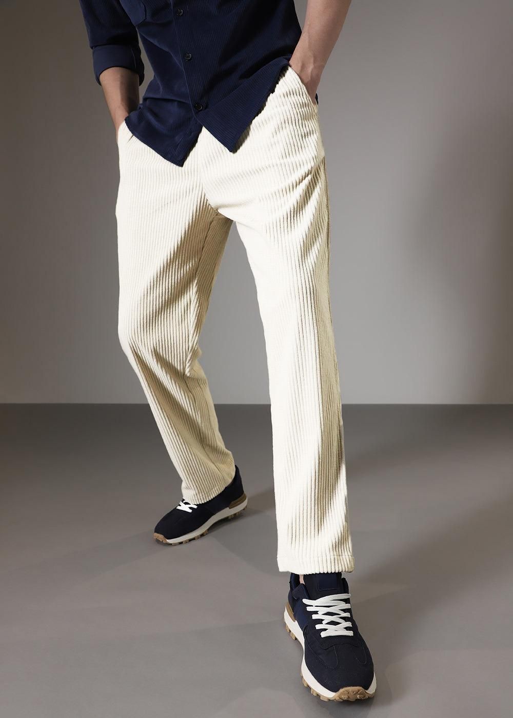 Men's Corduroy Fabric Stylish Pants(Combo of 2)
