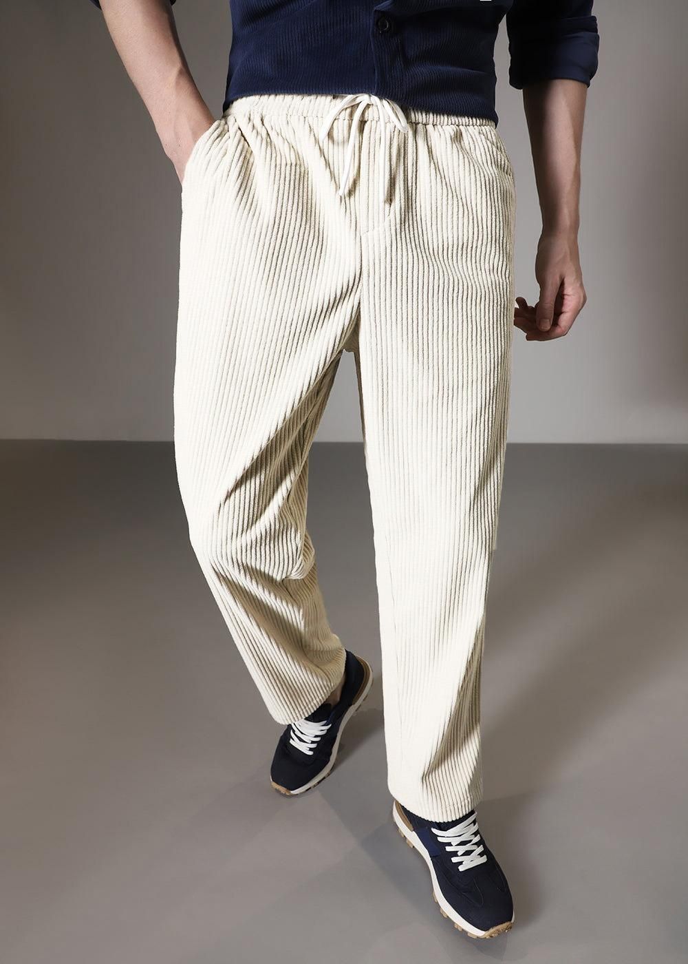 Men's Corduroy Fabric Stylish Pants(Combo of 2)