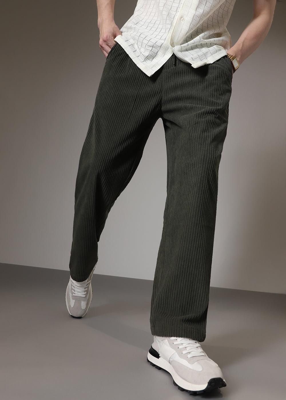 Men's Corduroy Fabric Stylish Pants(Combo of 2)
