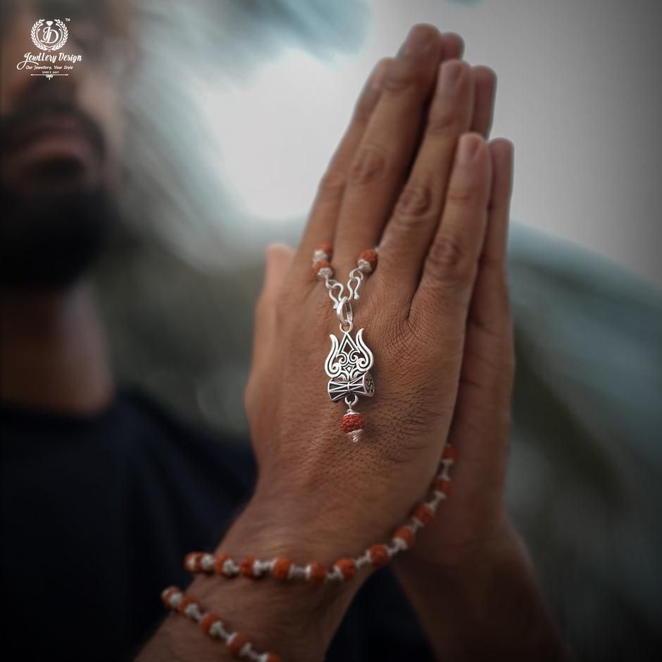 Trishul Damru Rudraksha Mala