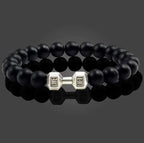 Black Matte Agate Onyx Beads Bracelet (Pack of 2)