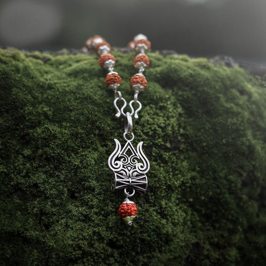 Trishul Damru Rudraksha Mala
