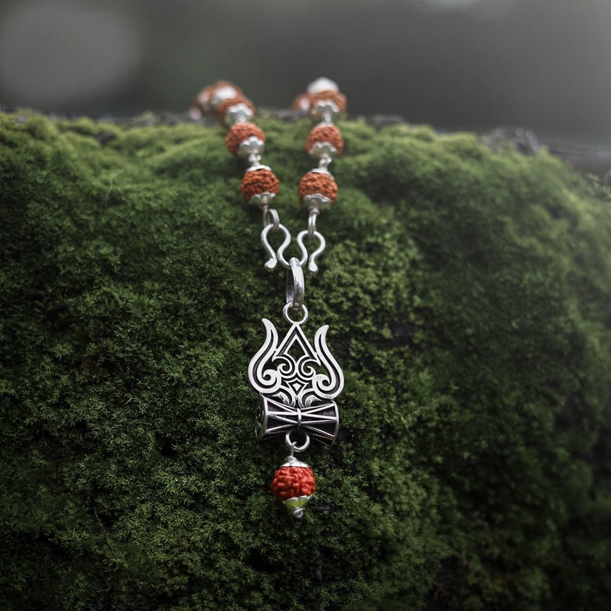 Trishul Damru Rudraksha Mala