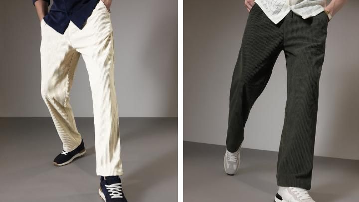 Men's Corduroy Fabric Stylish Pants(Combo of 2)